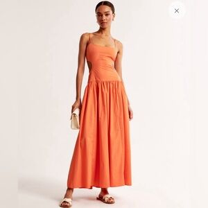 Abercrombie Drop waist cut out maxi dress NWT